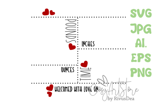 Birth Stats SVG. Baby Announcement