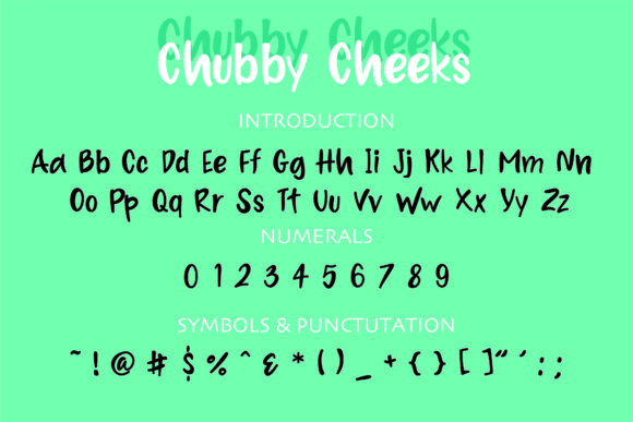 Chubby Cheeks Font - Preview 1