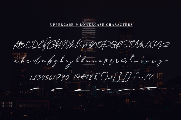 Glowing Signature Font - Preview 2