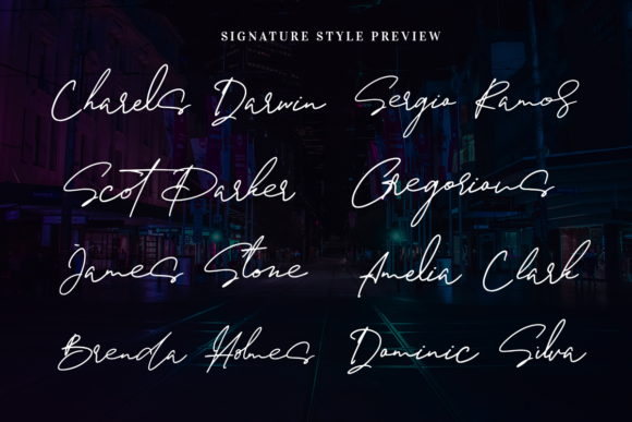 Glowing Signature Font - Preview 4