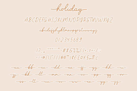 Holiday Font - Preview 5