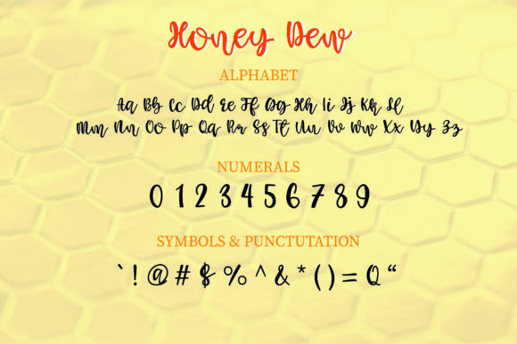 Honey Dew Font - Preview 1