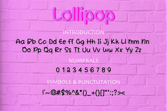 Lollipop Font PNG with transparent background - Preview 1