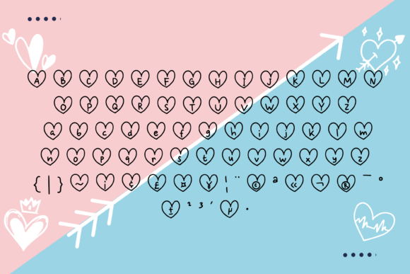 Love Cha Font PNG with transparent background - Preview 1