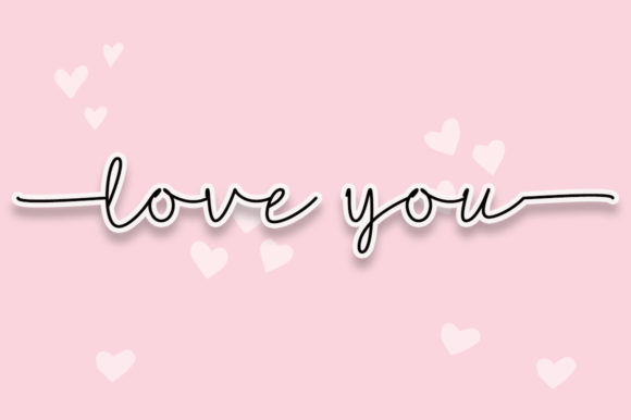 Love Signature Font PNG with transparent background - Preview 3