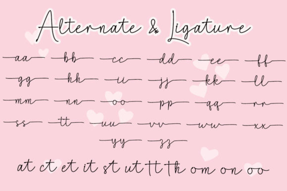 Love Signature Font PNG with transparent background - Preview 5