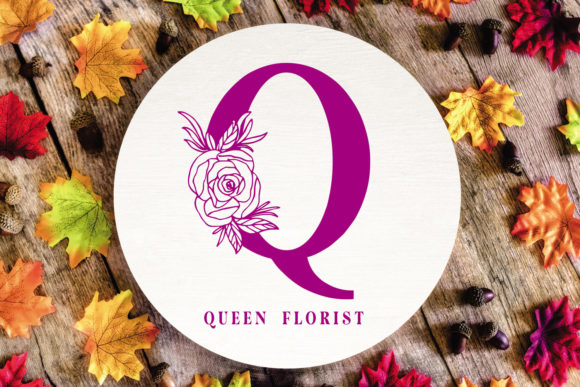 Magnolia Monogram Font PNG with transparent background - Preview 3