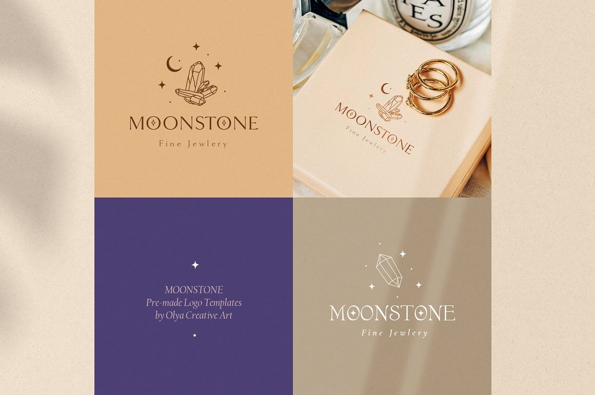 Moonstone Pre-Made Brand Logo Designs.