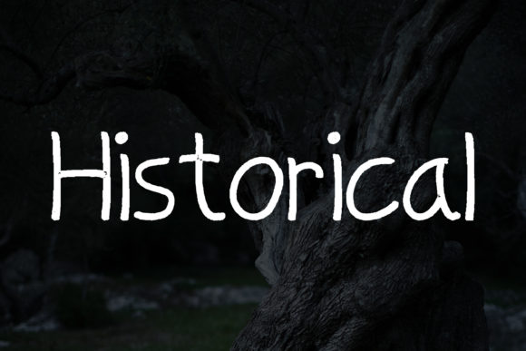 Old Tree Font PNG with transparent background - Preview 2