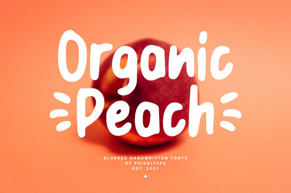 Organic Peach Font by Prioritype · Creative Fabrica font preview