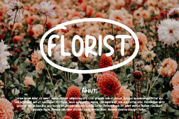 Organic Peach Font PNG with transparent background - Preview 4