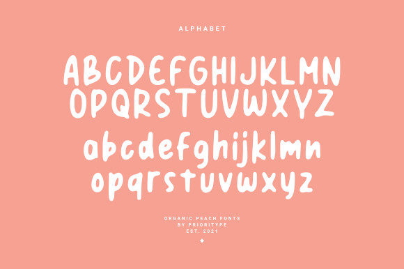 Organic Peach Font PNG with transparent background - Preview 6