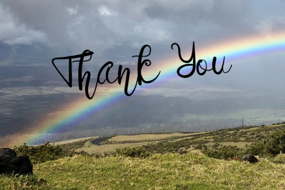 Rainbow Signature Font PNG with transparent background - Preview 4