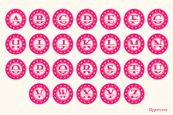 Rhode Island Monogram Font PNG with transparent background - Preview 4