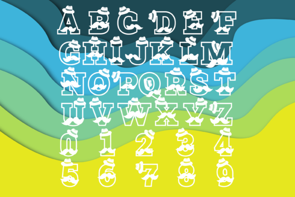 Rockin' Daddy Trio Font PNG with transparent background - Preview 2