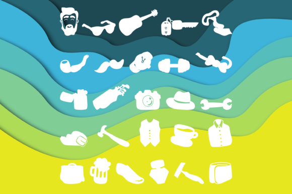 Rockin' Daddy Trio Font PNG with transparent background - Preview 3