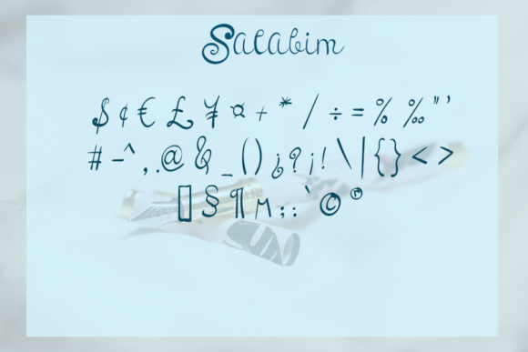 Salabim Font PNG with transparent background - Preview 3
