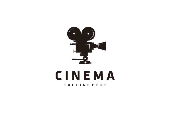 Vintage Movie Camera Film Logo Design