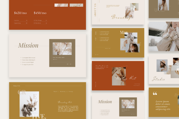 Preview of Beauty Minimalist Branding Kit PPTX marketing presentation template