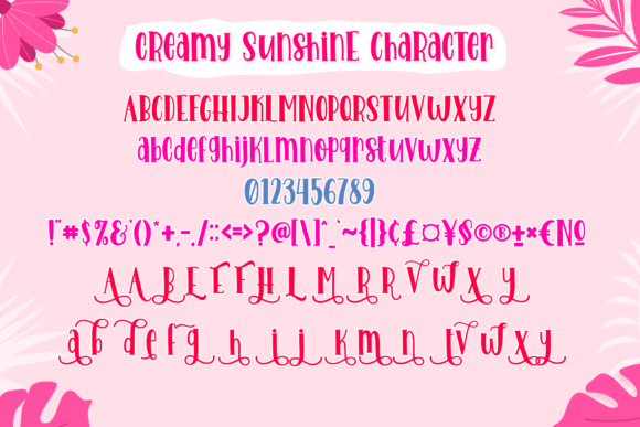 Creamy Sunshine Font - Preview 2