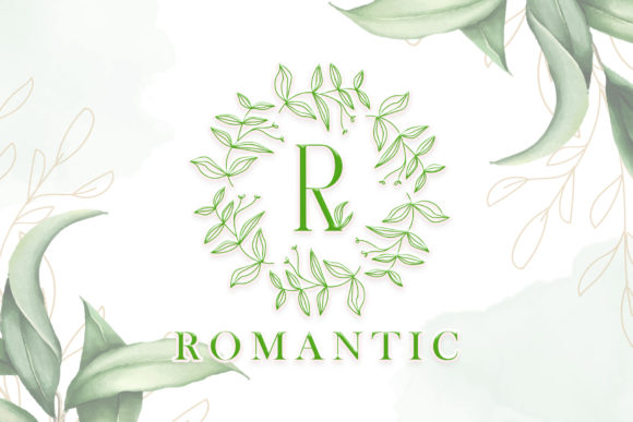 Garden Leaves Monogram Font - Preview 1
