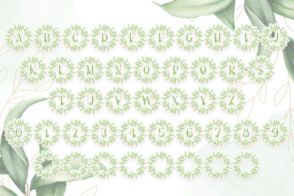 Garden Leaves Monogram Font - Preview 3