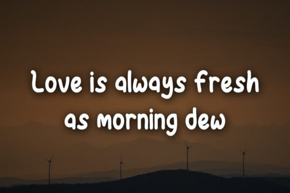 Morning Wind Font PNG with transparent background - Preview 1