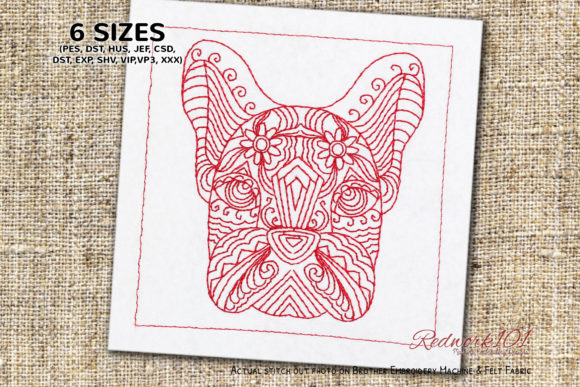 Zentangle Stylized Dog Face