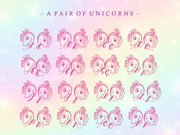 A Pair of Unicorns Font - Preview 1