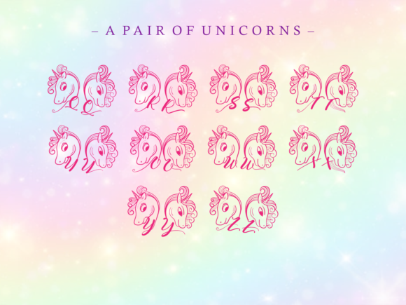 A Pair of Unicorns Font - Preview 2