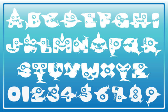 Baby Sharkz Font PNG with transparent background - Preview 3