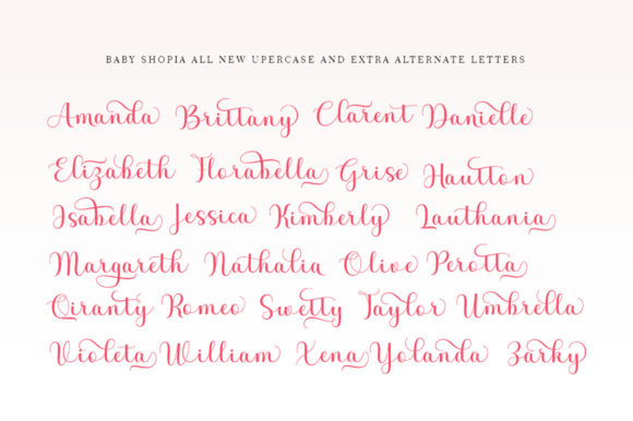 Baby Shopia Font PNG with transparent background - Preview 6