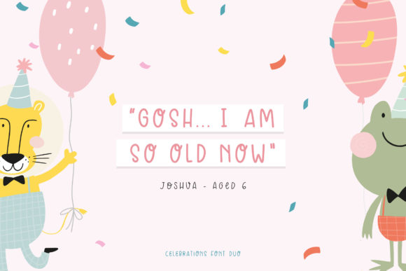 Celebrations Font PNG with transparent background - Preview 3
