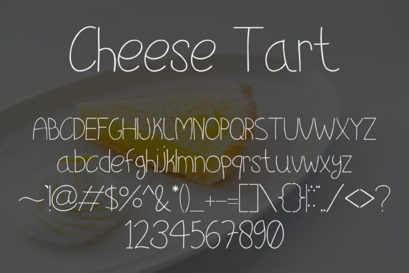 Cheese Tart Font PNG with transparent background - Preview 4
