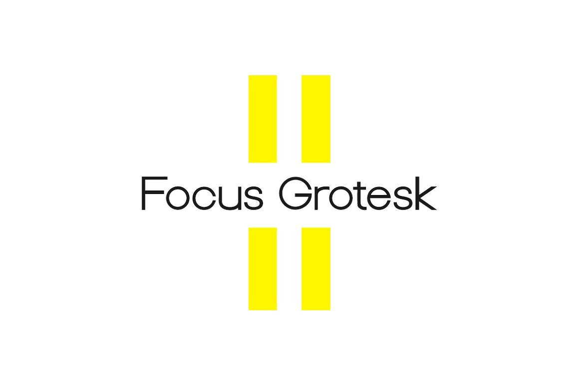 Focus Grotesk preview — restrained bold geometric grotesk