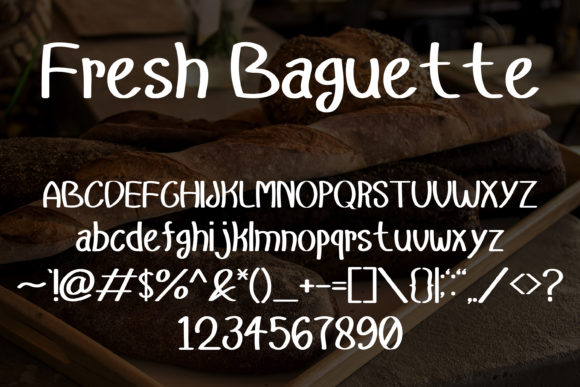 Fresh Baguette Font PNG with transparent background - Preview 4