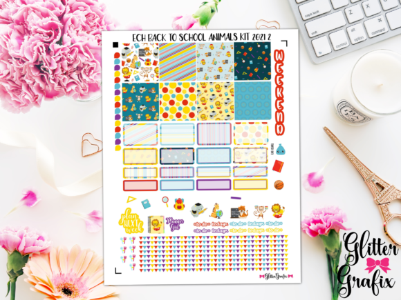 Horizontal Planner Stickers Printable