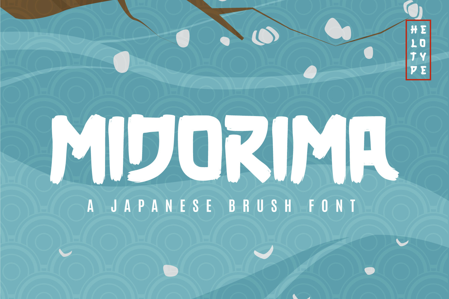 Midorima preview: cool brushed Japanese styled display font
