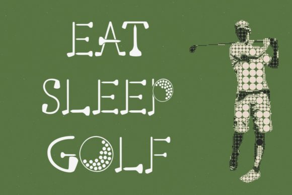 Putting Green a Quirky Font for Golfers Font PNG with transparent background - Preview 2