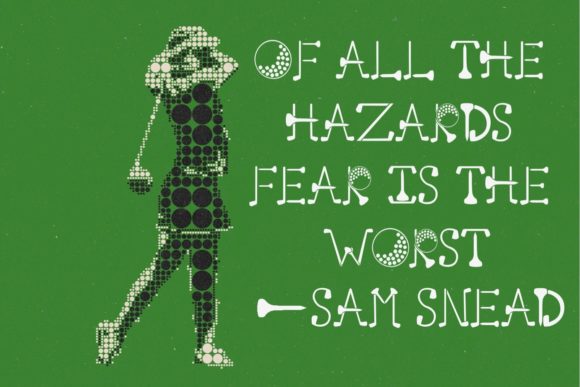 Putting Green a Quirky Font for Golfers Font PNG with transparent background - Preview 3