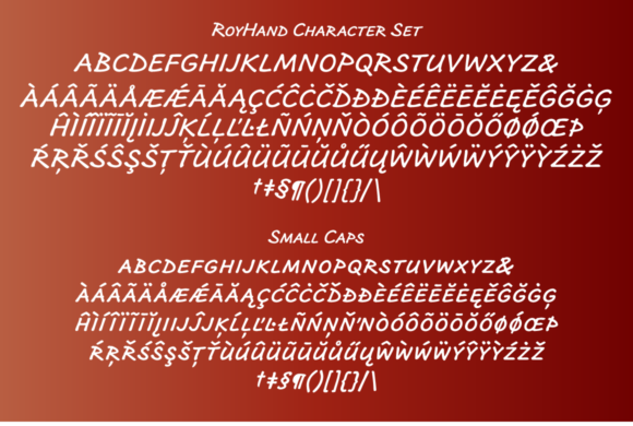 RoyHand Regular and Bold  Font PNG with transparent background - Preview 3