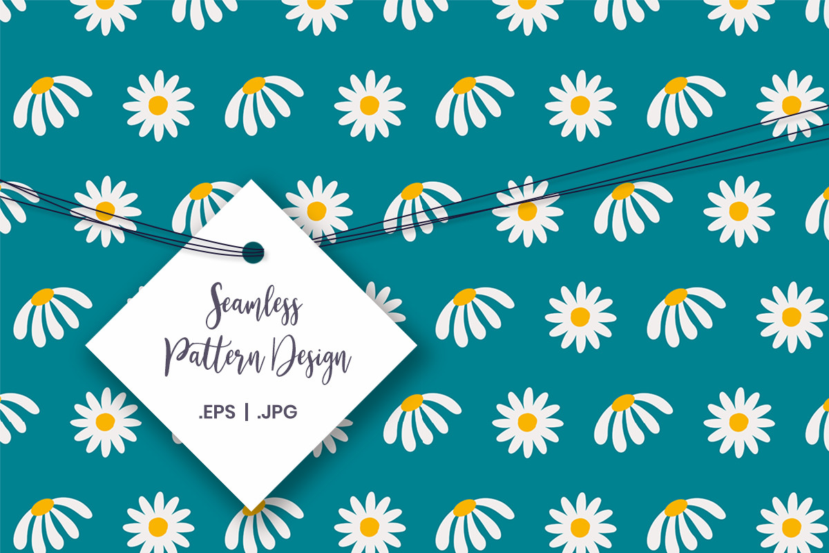Daisy Flower Seamless Pattern Graphic by doridodesign · Creative Fabrica