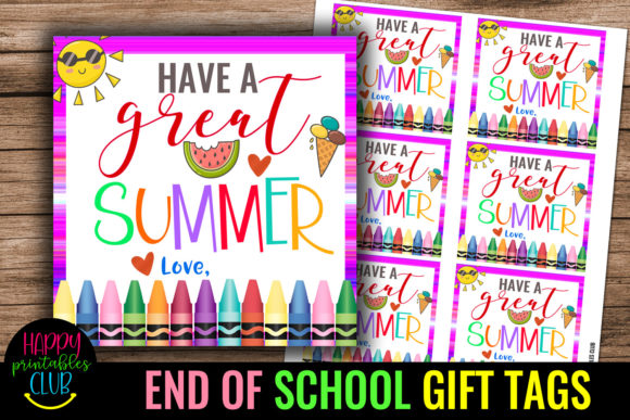 End of School Gift Tags- End of School