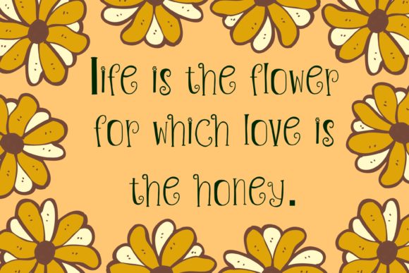 Floral Sunshine Font - Preview 5