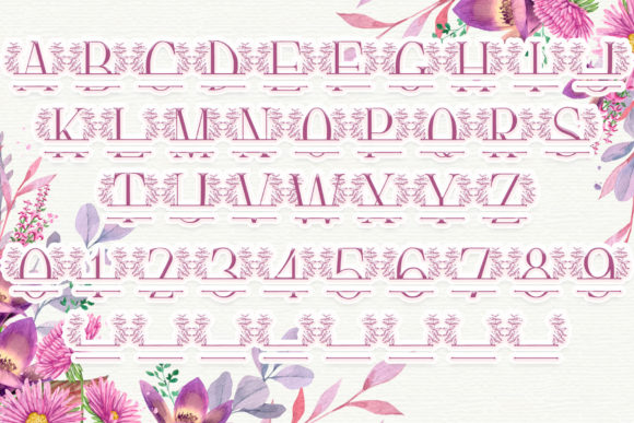 Garden Leaves Line Font - Preview 3