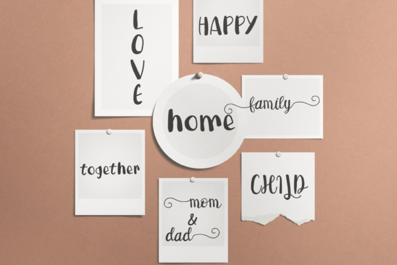 Home Sweet Home Duo Font PNG with transparent background - Preview 4