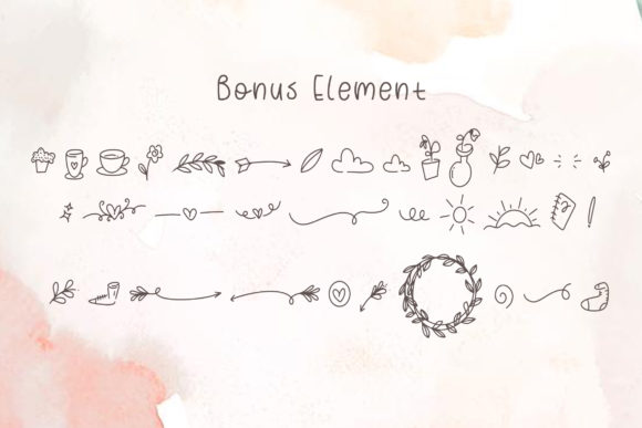Melinea Font PNG with transparent background - Preview 2