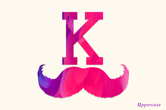 Mustache Monogram Font PNG with transparent background - Preview 1
