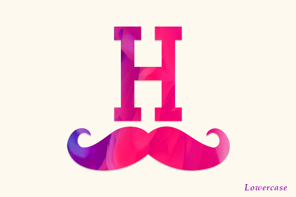 Mustache Monogram Font PNG with transparent background - Preview 2