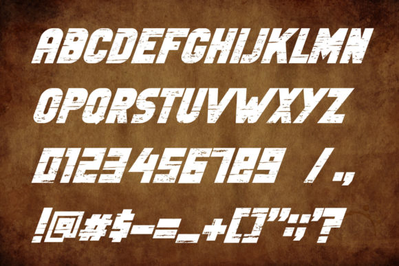 Old Car Font PNG with transparent background - Preview 2